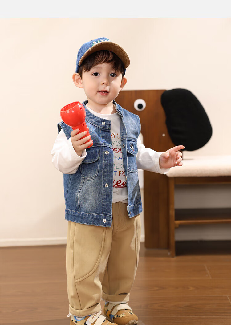 LUSON Little O Dad Boys' Baby Long Sleeve T-Shirt Spring Autumn 2025 New White Letter Cute Infant Top 19